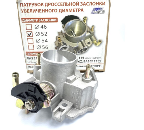 Дросельна заслінка OEM для ваз 1117 1119 2104 2107 2108 2115 2170 2172 52 мм (2112-1148010-12-52)