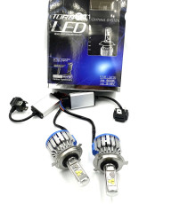 Комплект LED ламп TurboLed T1 H4 6000K 50W 12 24v CanBus з активним охолодженням (T1H4)