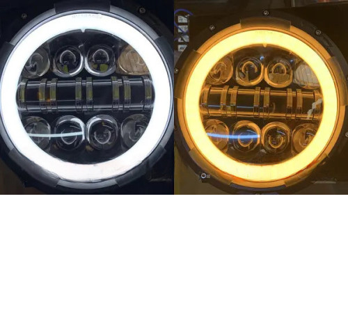 Фара LED 80W ближній дальній ходові вогні 7 дюймів для ваз 2101 2121 Газ 53 Камаз Уаз Зіл Маз (Led I)
