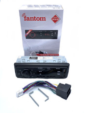 Автомобільна магнітола Fantom 1 DIN FM Black Red USB SD підсилила. кач.звуку Bluetooth 4x40W (FP-312R)