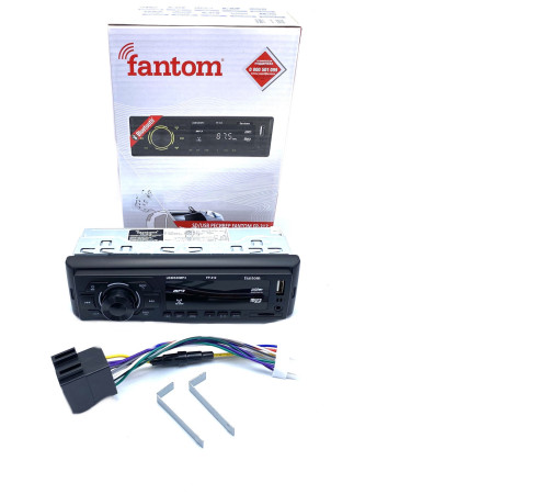 Автомобільна магнітола Fantom 1 DIN FM Black Green USB підсил. кач.звуку Bluetooth 4x40W (FP-312G)