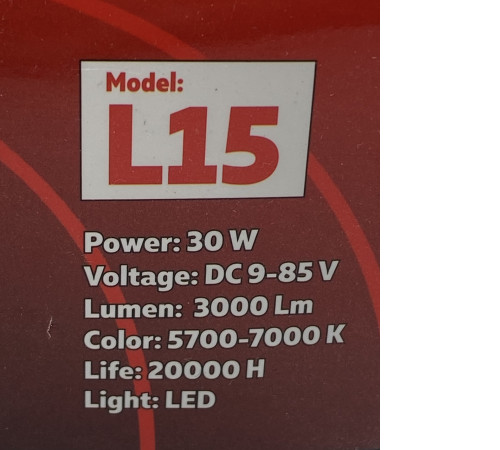 Світлодіодна LED фара L15 Blaskar 30W 18 Led біла (BLedL15)